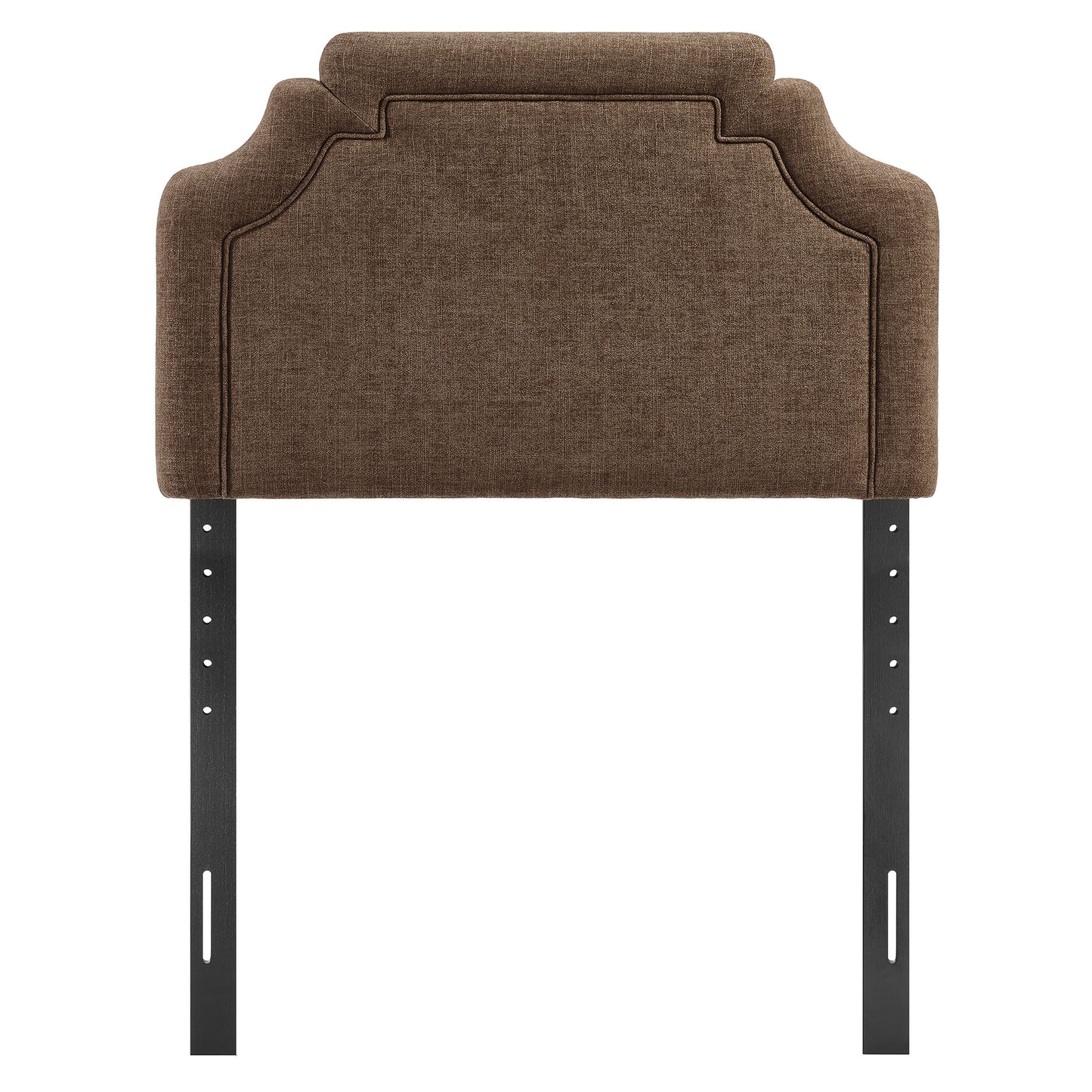Thatch Upholstered Fabric Twin Size Headboard in Mocha