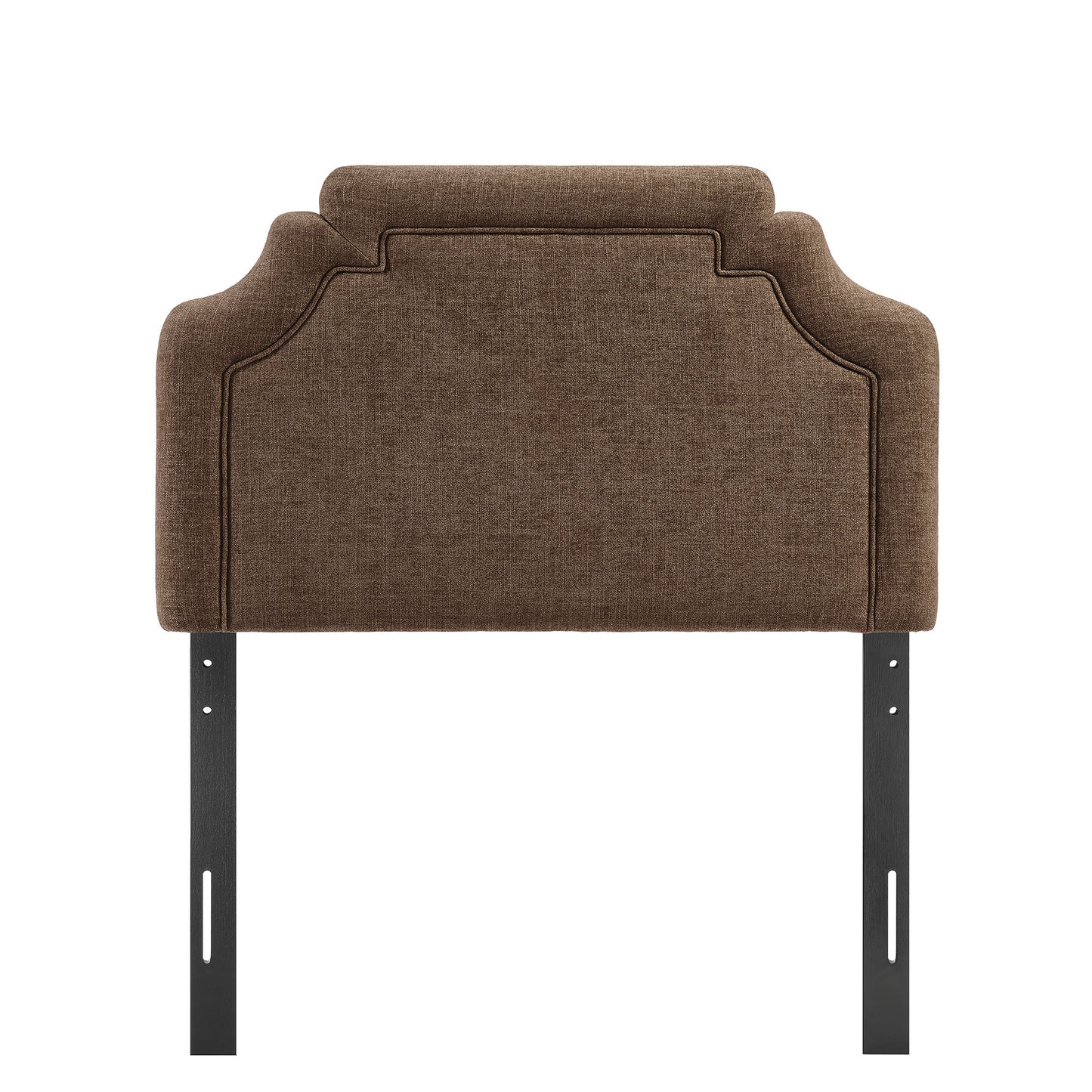 Thatch Upholstered Fabric Twin Size Headboard in Mocha