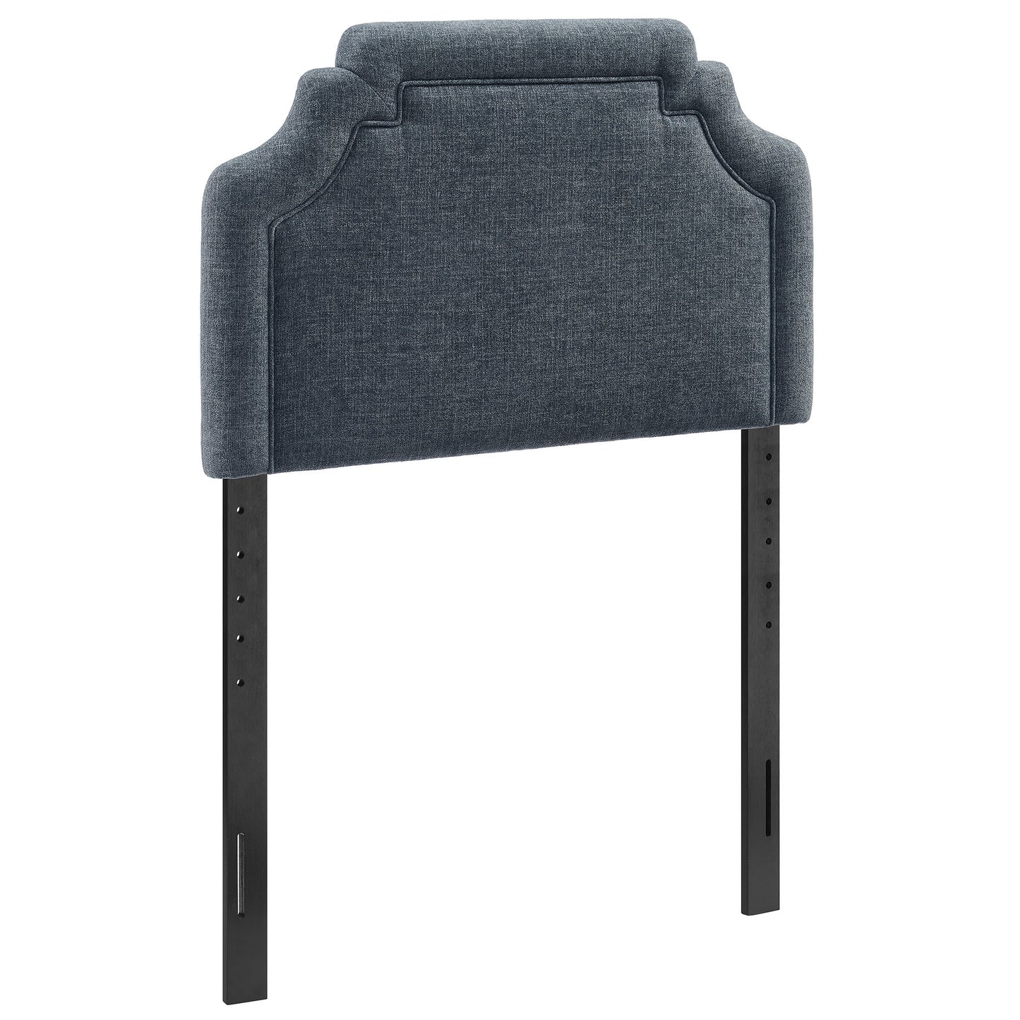 Thatch Upholstered Fabric Twin Size Headboard in Slate Blue
