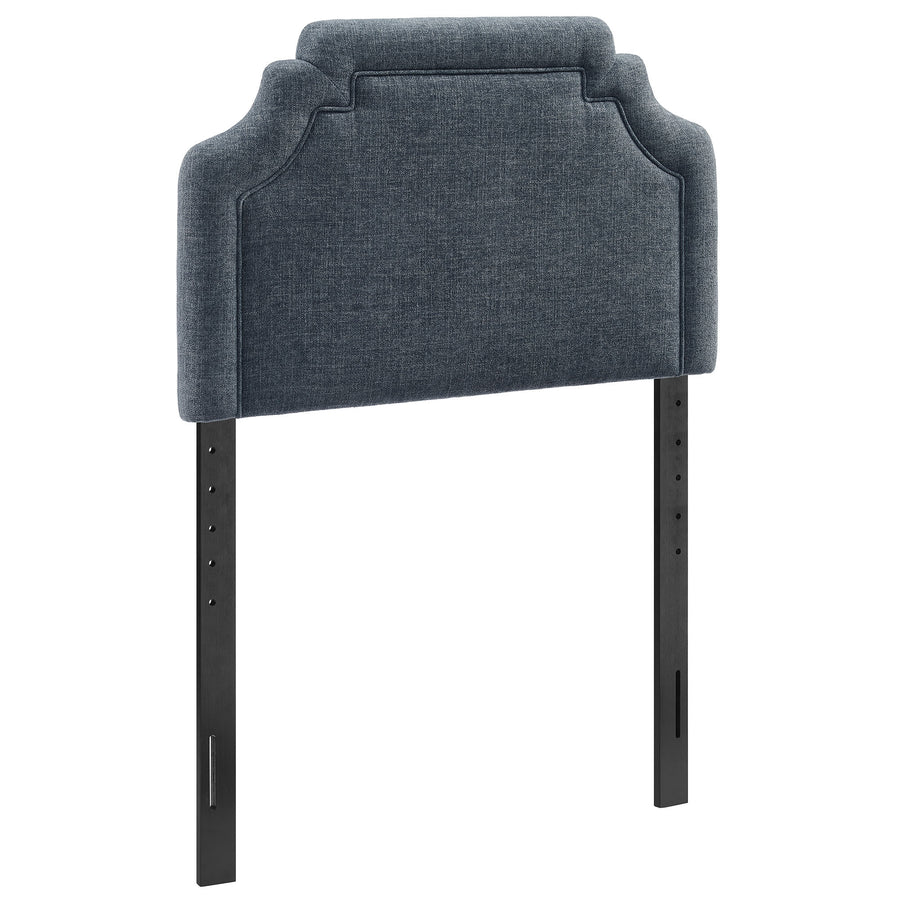 Thatch Upholstered Fabric Twin Size Headboard in Slate Blue