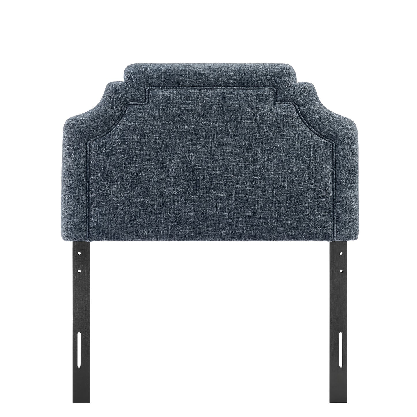 Thatch Upholstered Fabric Twin Size Headboard in Slate Blue