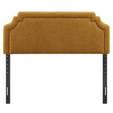 Thatch Upholstered Fabric Full Size Headboard in Copper