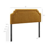 Thatch Upholstered Fabric Full Size Headboard in Copper