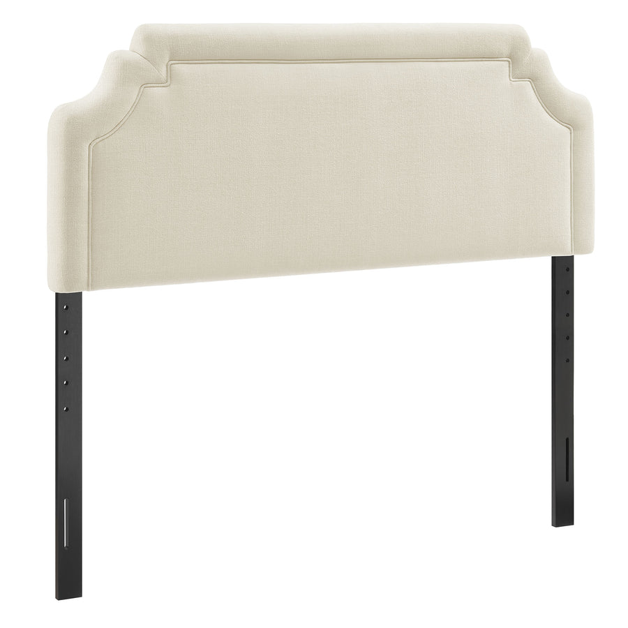 Thatch Upholstered Fabric Full Size Headboard in Ecru