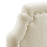 Thatch Upholstered Fabric Full Size Headboard in Ecru