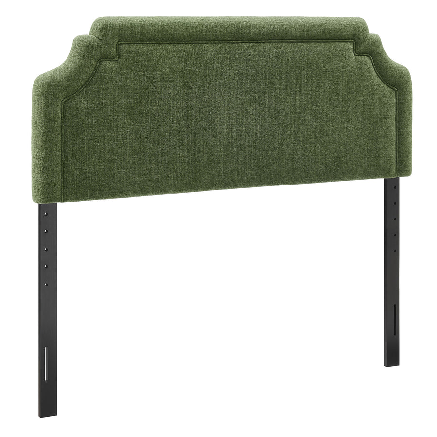 Thatch Upholstered Fabric Full Size Headboard in Foliage