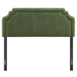 Thatch Upholstered Fabric Full Size Headboard in Foliage