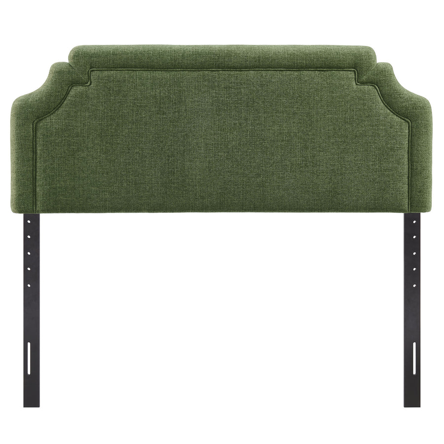 Thatch Upholstered Fabric Full Size Headboard in Foliage