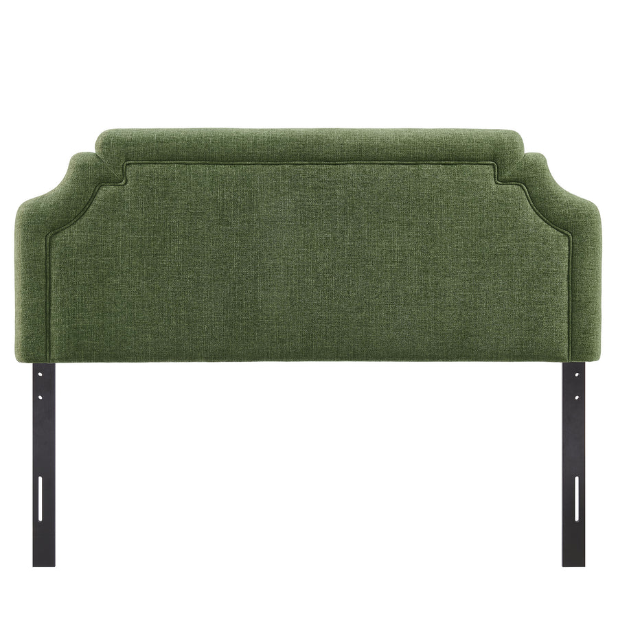 Thatch Upholstered Fabric Full Size Headboard in Foliage