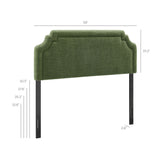 Thatch Upholstered Fabric Full Size Headboard in Foliage