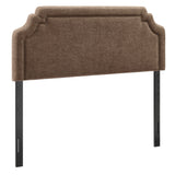 Thatch Upholstered Fabric Full Size Headboard in Mocha