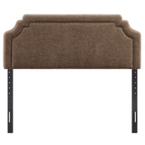Thatch Upholstered Fabric Full Size Headboard in Mocha