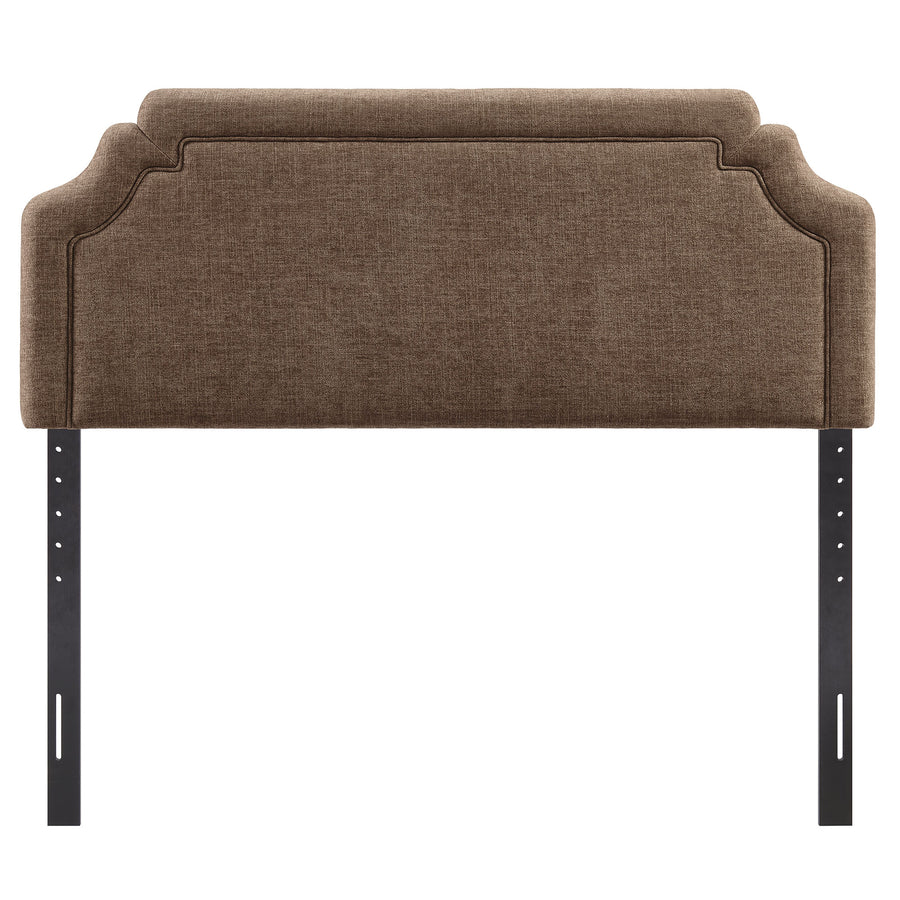 Thatch Upholstered Fabric Full Size Headboard in Mocha