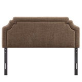 Thatch Upholstered Fabric Full Size Headboard in Mocha