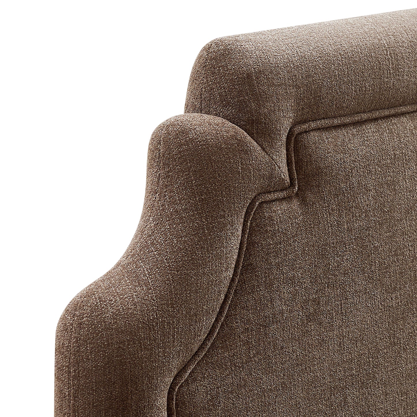 Thatch Upholstered Fabric Full Size Headboard in Mocha
