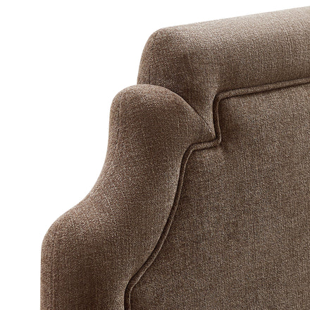 Magnolia Upholstered Fabric Full Size Headboard in Mocha