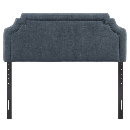 Magnolia Upholstered Fabric Full Size Headboard in Slate Blue