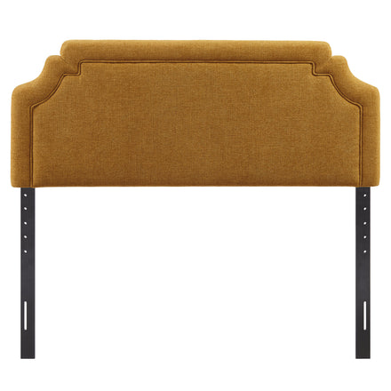 Magnolia Upholstered Fabric Queen Size Headboard in Copper