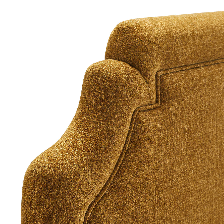 Thatch Upholstered Fabric King Size Headboard in Copper
