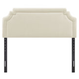 Thatch Upholstered Fabric King Size Headboard in Ecru