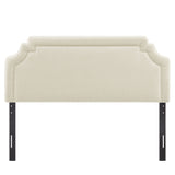 Thatch Upholstered Fabric King Size Headboard in Ecru