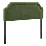 Thatch Upholstered Fabric King Size Headboard in Foliage