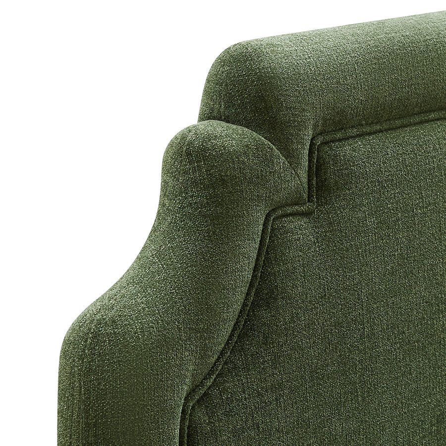 Thatch Upholstered Fabric King Size Headboard in Foliage
