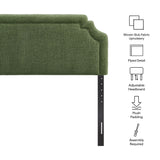 Thatch Upholstered Fabric King Size Headboard in Foliage