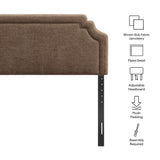 Thatch Upholstered Fabric King Size Headboard in Mocha