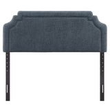 Thatch Upholstered Fabric King Size Headboard in Slate Blue