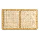 Toile Wall Mounted Wood and Rattan Twin Size Headboard in Natural Rattan