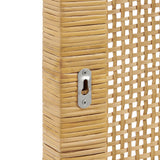 Toile Wall Mounted Wood and Rattan Queen Size Headboard in Natural Rattan