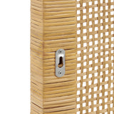 Toile Wall Mounted Wood and Rattan King Size Headboard in Natural Rattan