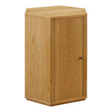 Adair Faceted Wood Side Table in Natural