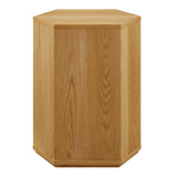 Adair Faceted Wood Side Table in Natural