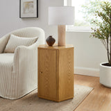 Adair Faceted Wood Side Table in Natural