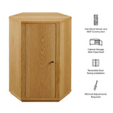 Adair Faceted Wood Side Table in Natural