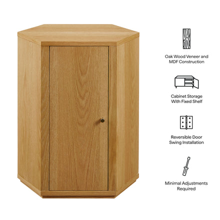 Kade Faceted Wood Side Table in Natural