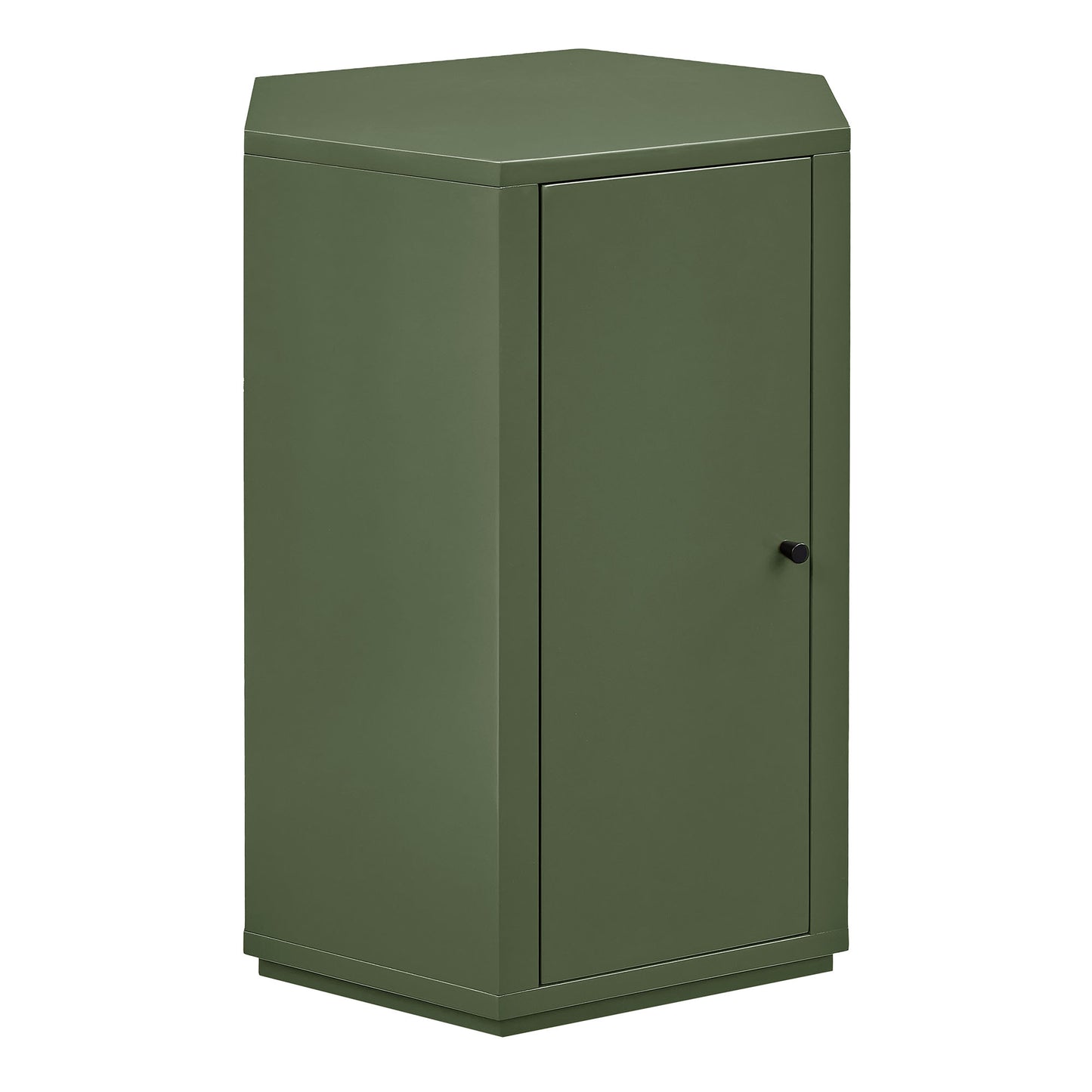 Adair Faceted Semi-Gloss Side Table in Cypress
