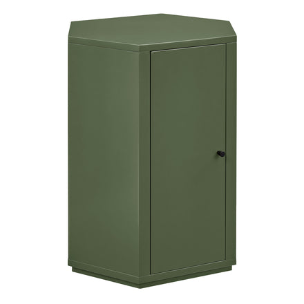 Kade Faceted Semi-Gloss Side Table in Cypress