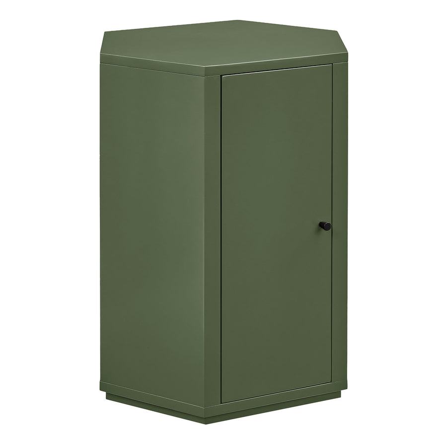 Adair Faceted Semi-Gloss Side Table in Cypress
