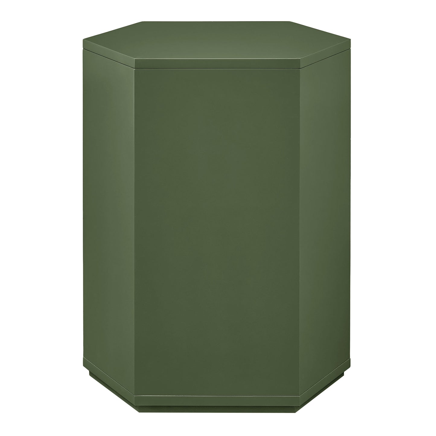 Adair Faceted Semi-Gloss Side Table in Cypress