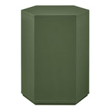 Adair Faceted Semi-Gloss Side Table in Cypress
