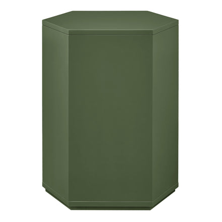 Kade Faceted Semi-Gloss Side Table in Cypress