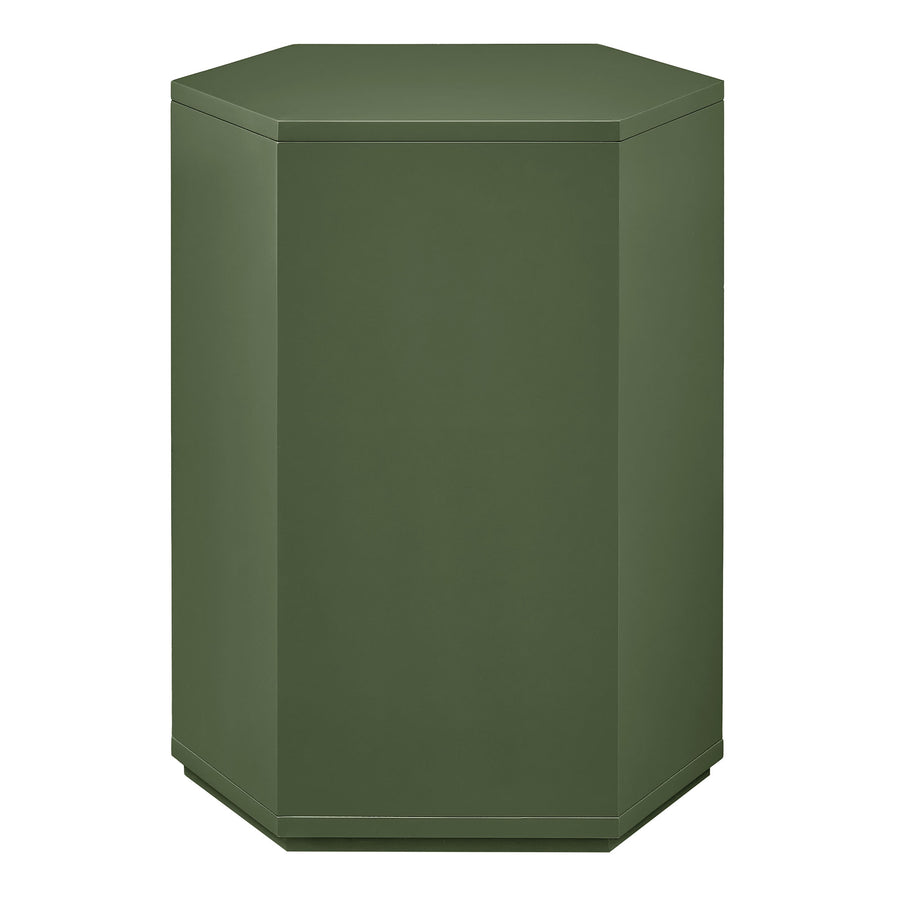 Adair Faceted Semi-Gloss Side Table in Cypress