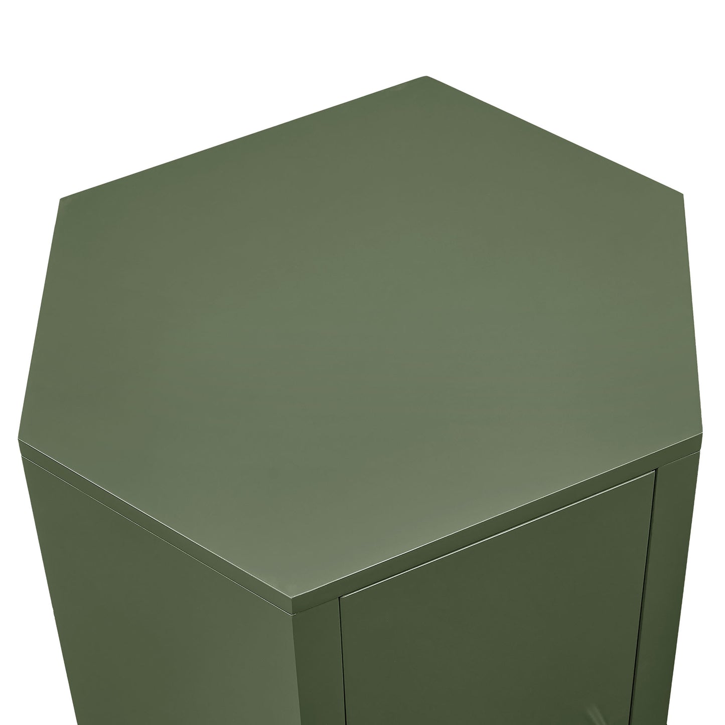 Adair Faceted Semi-Gloss Side Table in Cypress
