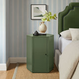 Adair Faceted Semi-Gloss Side Table in Cypress