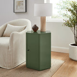 Adair Faceted Semi-Gloss Side Table in Cypress