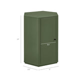 Adair Faceted Semi-Gloss Side Table in Cypress