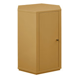 Adair Faceted Semi-Gloss Side Table in Mustard